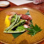 旬彩きっちんかつら - 富山産ホタルイカを酢みそで