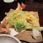 蕎麦ひら井 - 天盛蕎麦の天ぷら