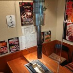 松阪牛肉焼 つる屋 - コロナ対策炭焼テーブルシールド2