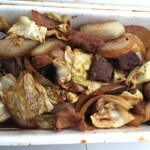 お好み焼き すみ - ホルモン焼き 野菜炒め (税込)600円(2020.05.26)