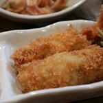プロレス居酒屋　がむしゃら - 肉巻きエビフライ（490円）