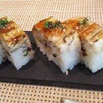 玄海鮨 - 穴子押し鮨  800円