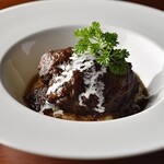 Stewed beef cheek in red wine