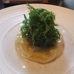 エノテカ・ラ・リコルマ - 2012/05　上磯産活〆寅フグとイタリア産からすみのマリネ