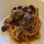 エノテカ・ラ・リコルマ - 2012/05　おぐに牧場ランプ肉の煮込みソーススパゲッティ
