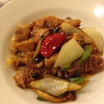 ひろ武 - ハチノスの黒豆ソース炒め（\600）