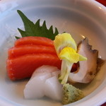 奥琵琶湖マキノ グランドパークホテル レストラン竹生 - 季節の鮮魚　三種盛り