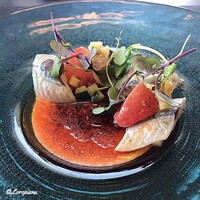 DADA - ﾌﾙｰﾂﾄﾏﾄのBrûlée,細魚のCeviche