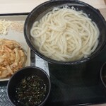 はなまるうどん - 釜揚げうどん中 野菜かき揚げ