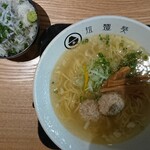 拉麺葵 - 鶏つみれ拉麺(丼セットでしらす丼)