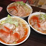 らーめんでぽっと - からし豚そば x 3