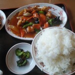 福臨 - 日替りランチB酢豚＋唐揚（２コ）定食