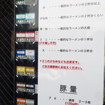 ラーメン二郎 - メニュー