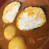 フランス料理 ル・クール - ブイヤベース キャベツで包んだ白身魚と帆立のクネルを浮かべて