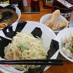 Tukemen Onnoji - 納豆節つけ麺+塩チャーシュー飯+塩節からあげ(2個)