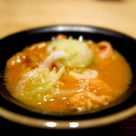 瀧口 - 鶏ハラミと鴨皮の味噌煮込み♪