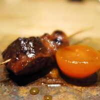 瀧口 - 比内地鶏のレバー、醤油漬けの卵黄と