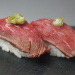 Grilled beef nigiri Sushi