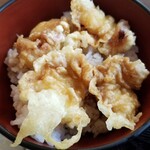 十割蕎麦 鴨料理 ならや - タコ天丼とかけ中華そば ※タコの刺身付