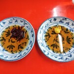 新ちゃん - ぎょうざのタレ　辣油では無く､辛子かコチュジャンで食べるのが新ちゃん流