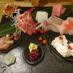 季節料理 薗 - この日の造り盛り合わせ