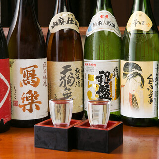 季節酒をはじめ、日本酒を常時30種以上ご用意！