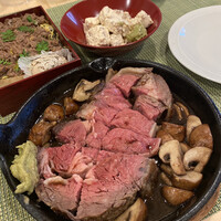 カルネジーオ イースト - 片面焼いて（きのこは自前）