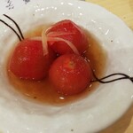 味地歩心 - お通し（プチトマトのお浸し）