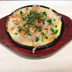Sasebo Robatayaki Kirin - 山芋鉄板。ふわふわの山芋とみそ風味の卵のコラボ