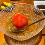 銀座かつかみ - トマトの出汁サラダ