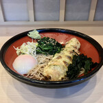 そばの神田 東一屋 - アサソバビンボー！　
      冷し朝そば＋ちくわ天！　