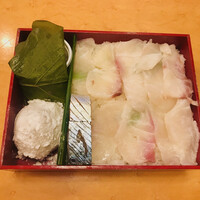 馬車道 大かわ - 二の重(鯛寿司とデザート)