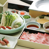 つゆしゃぶと近江牛の食べ比べ