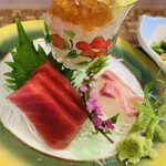 食楽 粋蓮 - お刺身　盛り付け美しいです☆