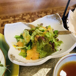 食楽 粋蓮 - サラダ　にんじんベースのドレッシング