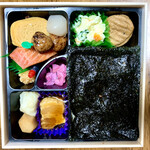 津多屋 - のり二段幕の内弁当1050円税別