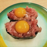 すし江戸 - うずら鉄火