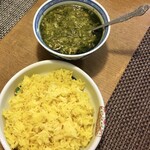 ガラムマサラ - サバチーズカレー980円、ターメリックライス250円