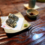 手打ち蕎麦 天婦羅 雨安居 - ネギトロの海苔巻き