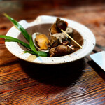 手打ち蕎麦 天婦羅 雨安居 - 煮貝の盛り合わせ