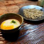 手打ち蕎麦 天婦羅 雨安居 - 田舎蕎麦太切り(とろろ)