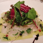 AKI NAGAO - 訪問３回目－鮮魚のカルパッチョ（この日はヒラメ）