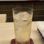 日本料理 久丹 - まずはハイボールで唇を湿らせ、喉を洗浄します