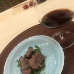 日本料理 久丹 - 44年物の古酒。枯れた色合いが伝わるかな