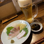 遊酒食堂 宇都宮 - 生ビールとカンパチ