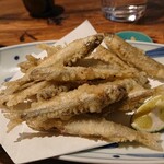 蕎麦前ながえ - 丸ごと美味しい小アユの天ぷら