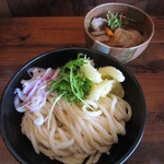 東京うどん 一将 - 糧もりうどん￥1,000/冷うどん＋温つけ汁