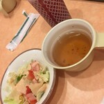 Saizeriya - ランチサラダとスープ（＾∇＾）