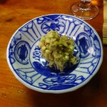 川蝉 - 小鉢(そばの実、鴨、桜海老)