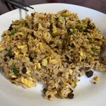 中国四川料理 天府仙臺 - 2020年5月。Aランチの荒挽肉と葱のピリ辛炒飯。大盛りに。